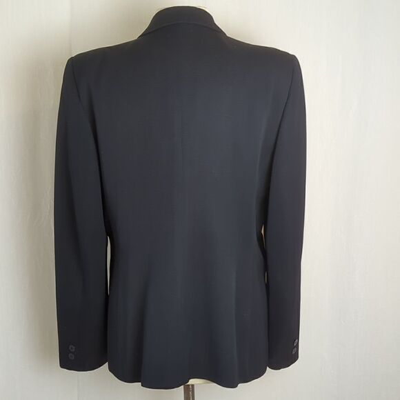 Black Jacket Blazer Double Breasted Wool  Sir for Her Size 8 - Picture 6 of 9